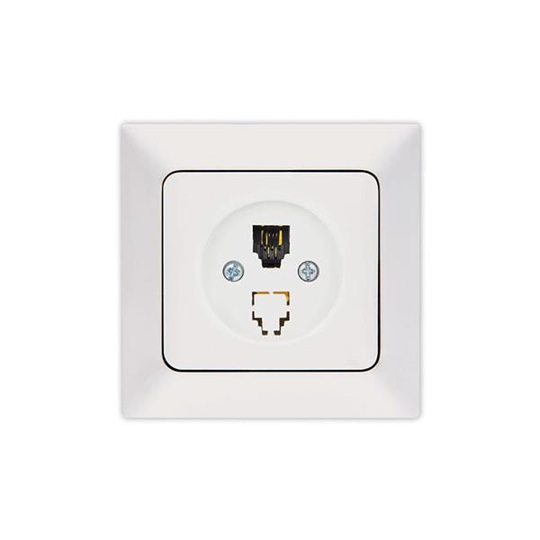 ΠΡΙΖΑ ΤΗΛΕΦΩΝΟΥ MONH RJ 11 ΛΕΥΚΗ ΠΡΙΖΑ ΤΗΛΕΦΩΝΟΥ MONH RJ 11 ΛΕΥΚΗ