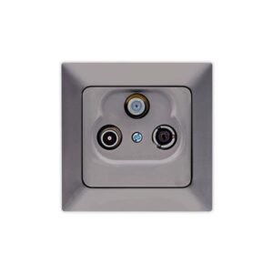 TV-R-SAT SOCKET (END LINE) SMOKED