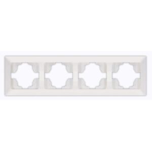 4 GANG HORIZONTAL FRAME WHITE
