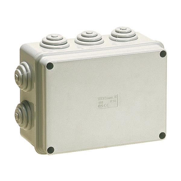 JUNCTION BOX 150Χ110Χ70 INOX SCREWS IP65 (008) GREY